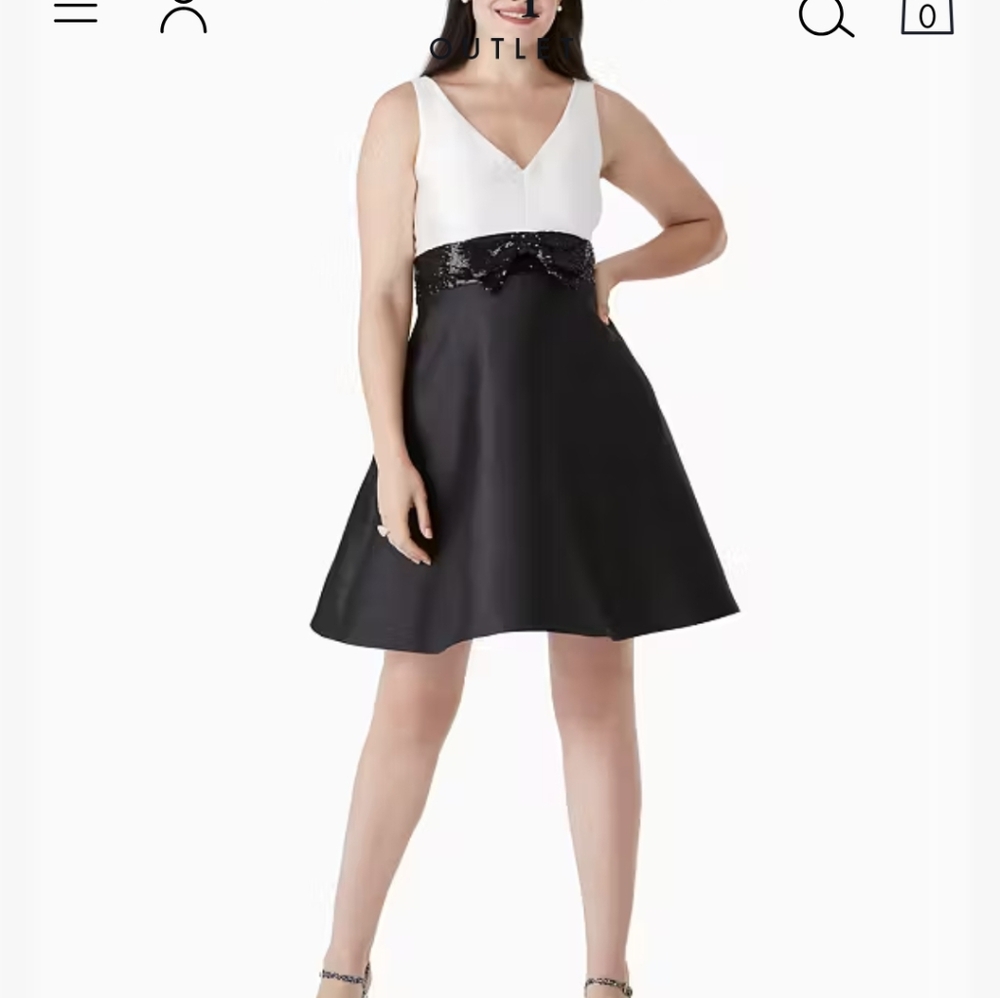 Kate Spade Sequin Bow Fit-and-Flare Dress Nwt Hoco Prom Formal